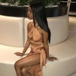 Two piece copper skirt set